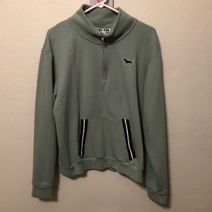Light green PINK quarter zip